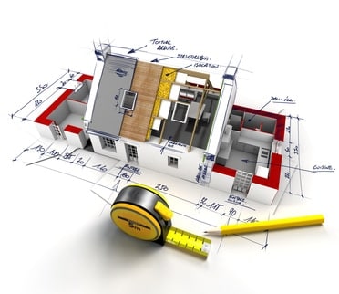 Måltegning 3D hus